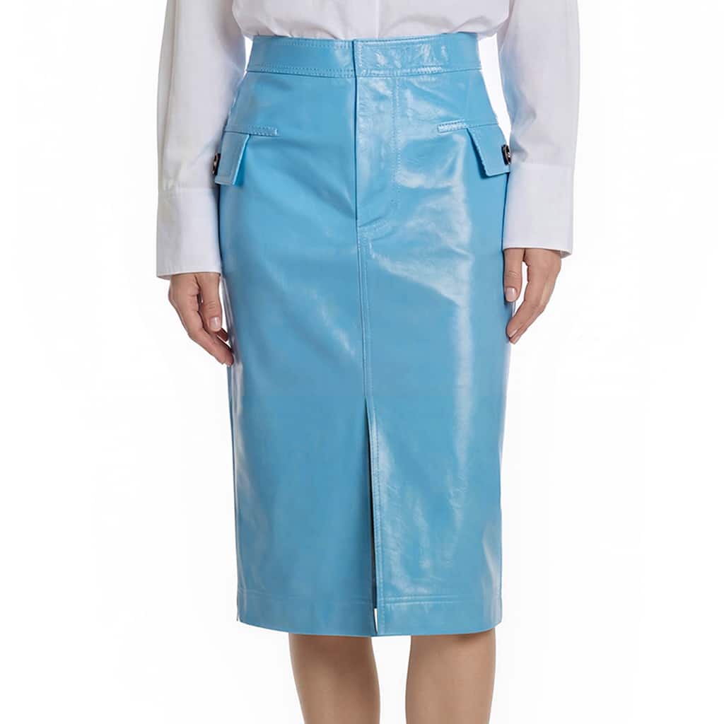 Bottega Veneta Shiny Leather Skirt