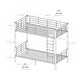 preview thumbnail 11 of 9, Walker Edison Abner White Metal Twin over Twin Bunk Bed