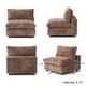 preview thumbnail 12 of 13, Cloud Corner Sofa Soft Plush Upholstered Modular Sectional Sofa Down Filled Living Room Couch