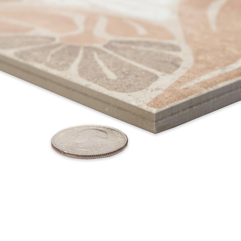 Merola Tile Adagio Decor Fiori 9-3/4" x 9-3/4" Porcelain Floor and Wall Tile