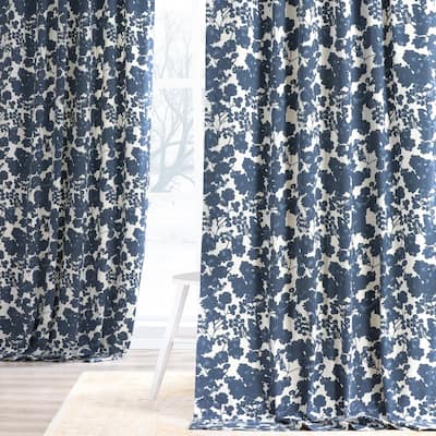 Exclusive Fabrics Fleur Cotton Printed Single Curtain Panel (1 Panel)