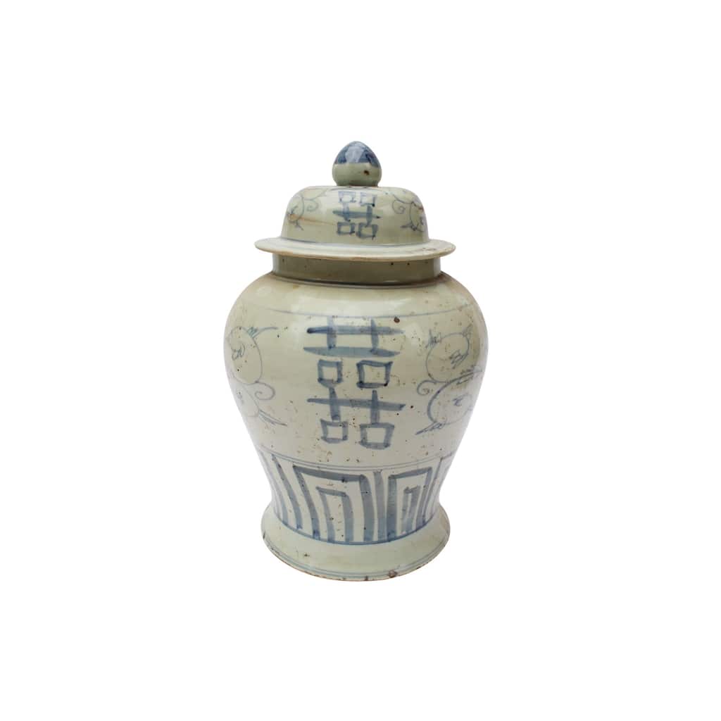 Handmade Silla Temple Seagrass Motif Decorative Jar