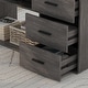 preview thumbnail 27 of 62, L-shaped executive desk With 3 Drawers for Home and Office