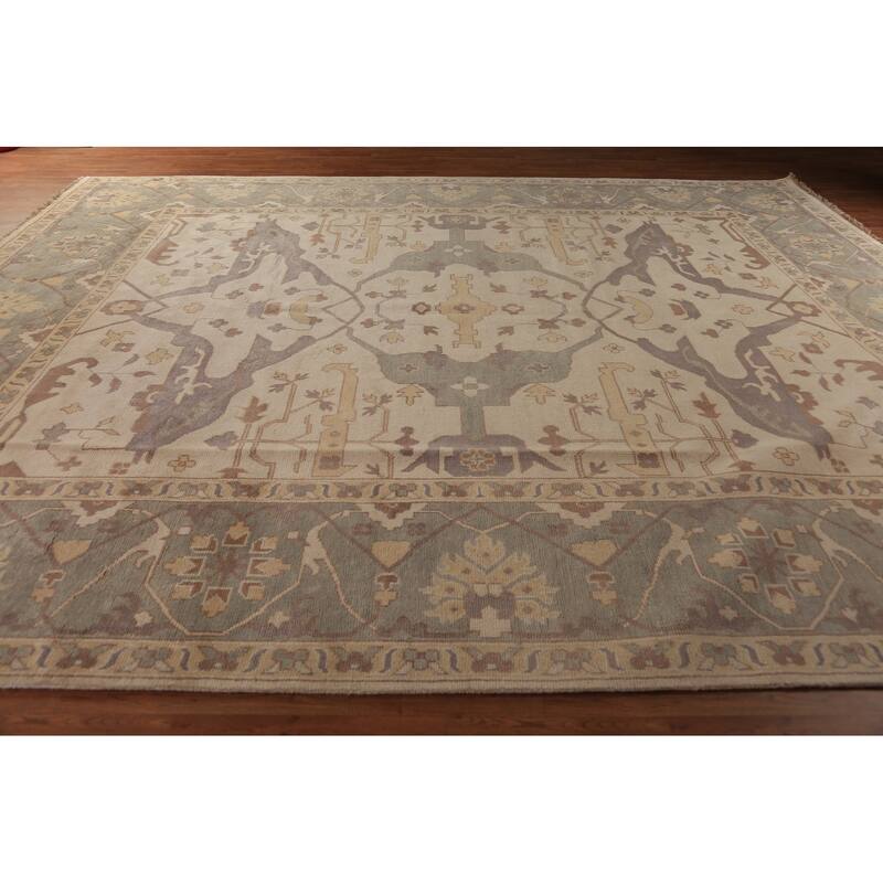 Palace Size Oushak Oriental Large Rug Handmade Wool Carpet - 12'3"x 14'0"