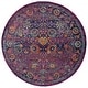 preview thumbnail 8 of 15, SAFAVIEH Granada Meagan Distressed Vintage Boho Oriental Rug 6'7" Round - Fuchsia/Multi - Round