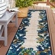 preview thumbnail 26 of 30, Contemporary Floral Border Indoor/Outdoor Area Rug 2'x7' Runner - Multi