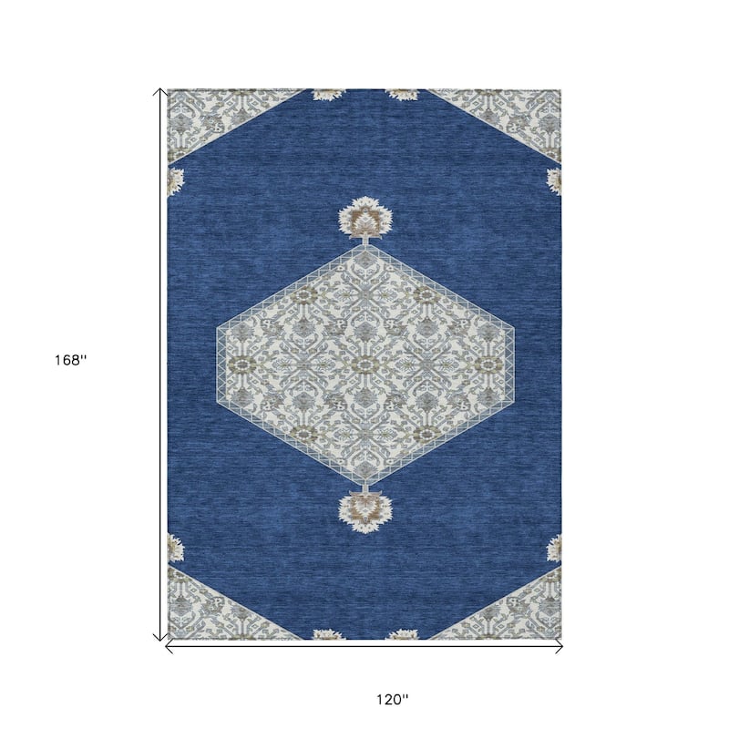 HomeRoots Oriental Traditional Rectangle Outdoor Rug