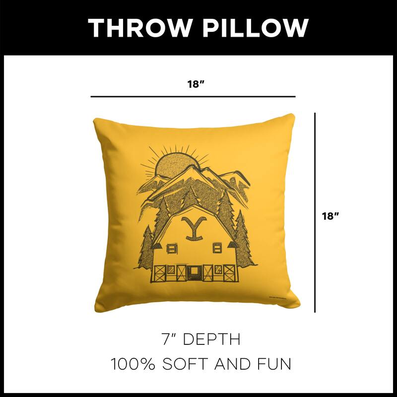 Paramount Yellowstone 18 Inch Throw Pillow