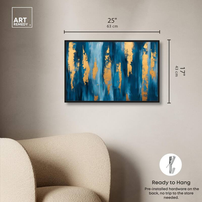 Dark Texture Golden Touch II Canvas by Art Remedy
