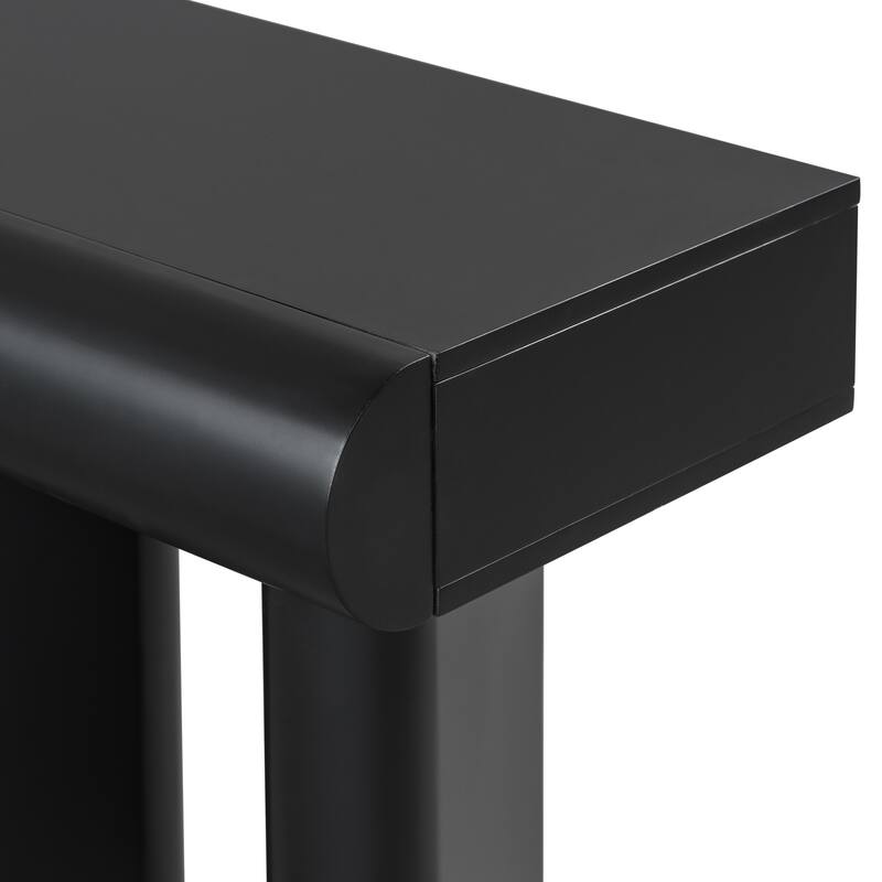 47.6" Modern Painted Entryway Table with 2 Curved Drawers,Space-Saving Hallway Table with Geometric Legs