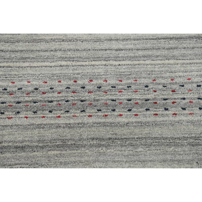 Gabbeh Indian Runner Rug Handmade Tribal Wool Carpet - 2'6" x 8'0"