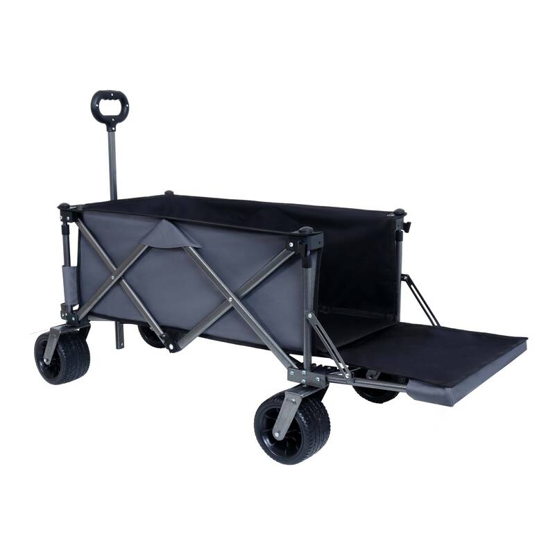 Collapsible Folding Wagon with Big Wheels - N/A