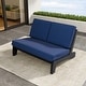 preview thumbnail 8 of 136, Outdoor Teak Wood Waterproof Armless Chair Loveseat with Cushions