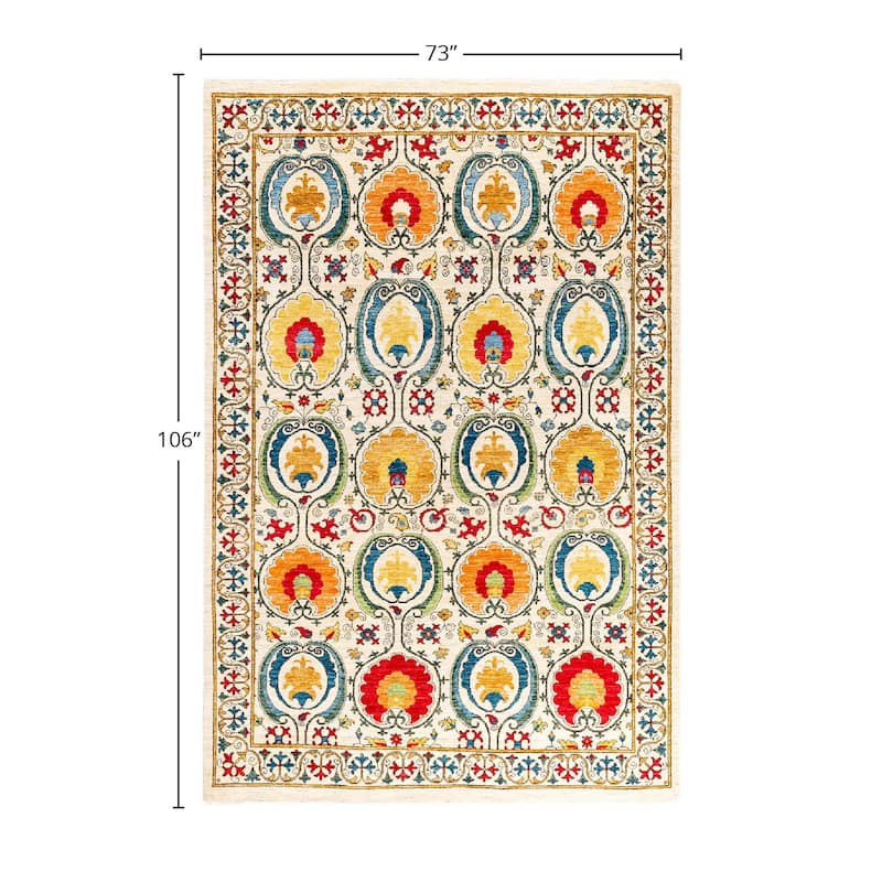 Contemporary Overdyed Wool Hand Knotted Area Rug - 6' 1" x 8' 10"