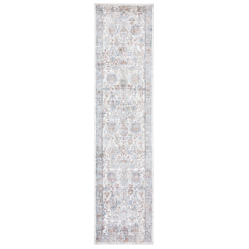 SAFAVIEH Jasmine Cathey Vintage Rug - 2'2" x 9' Runner - Ivory/Blue