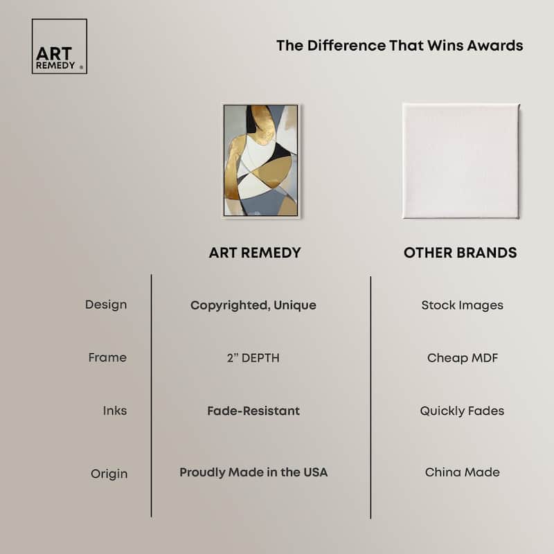 Gold Leaf Contours Canvas by Art Remedy