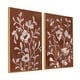 preview thumbnail 7 of 9, Kate and Laurel Sylvie Beaded Botanical Harmony I and II Framed Canvas Art Set by Nikita Jariwala 2 Piece Set 28x38 - Beech