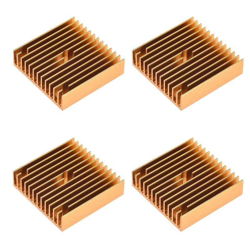 Heatsink with Hole for Stepper Motor,3D Printer 40x40x11mm Golden 4pcs
