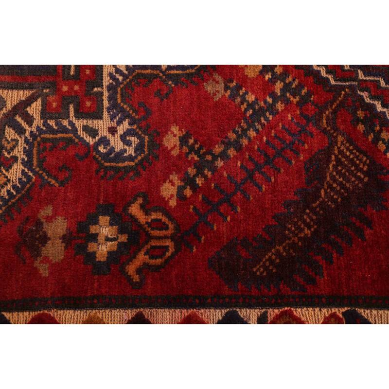 ECARPETGALLERY Hand-knotted Teimani Red Wool Rug - 3'7 x 6'4