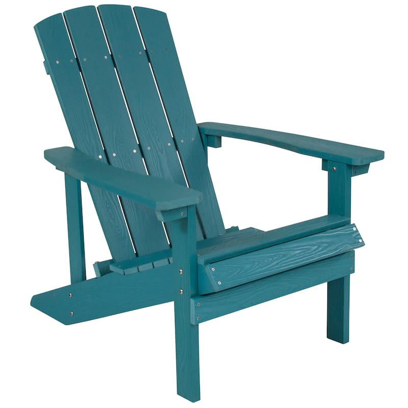 Outdoor All-Weather Poly Resin Wood Adirondack Chair - 29.5"W x 33.5"D x 35"H