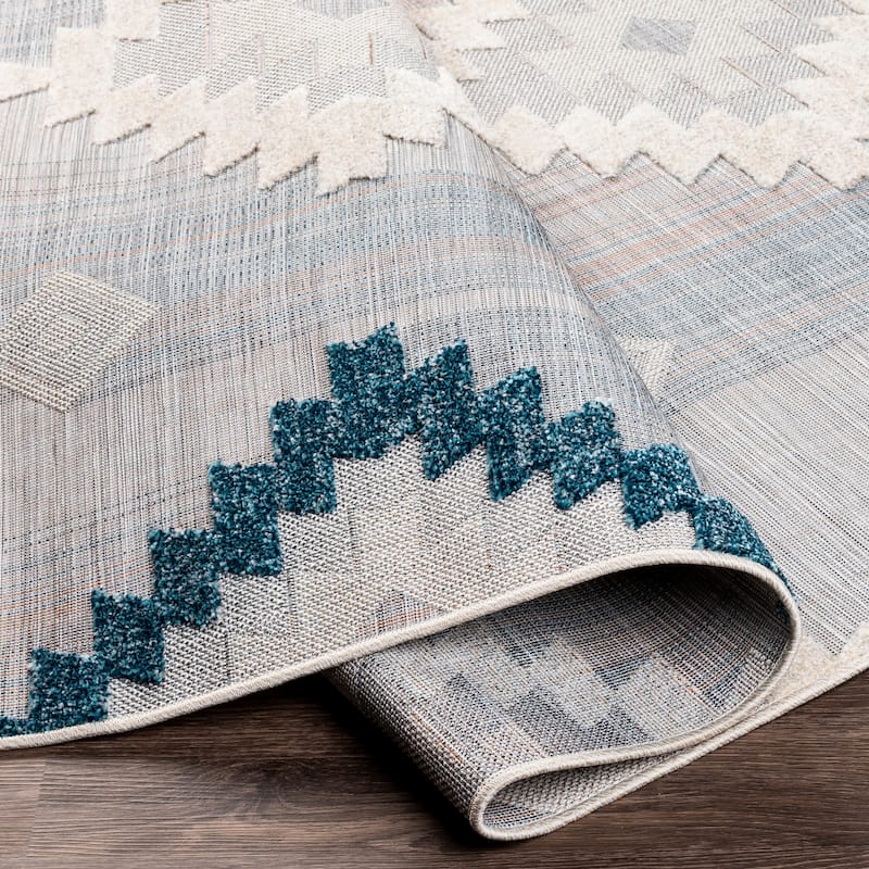 Gerta Indoor/ Outdoor Southwestern Diamond Area Rug