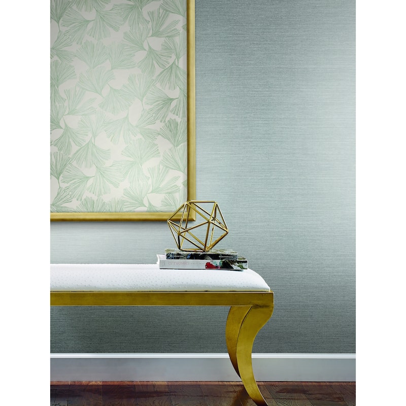 Garland Silver/White Non-Woven Unpasted Metallic Shining Sisal Wallpaper Covers about 57.75 sq. ft.