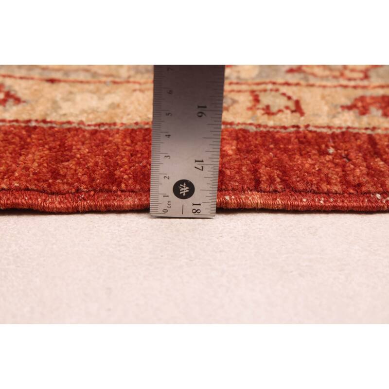 ECARPETGALLERY Hand-knotted Peshawar Oushak Red Wool Rug - 9'1 x 12'0