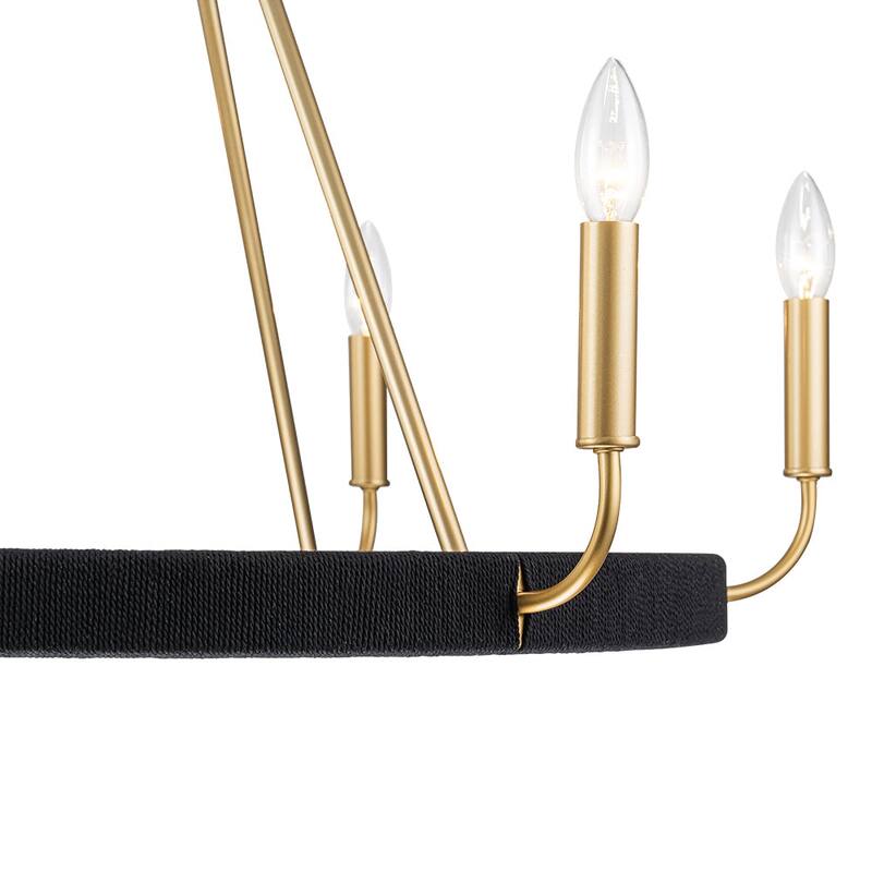 Modern Lodge 6-Light Candle-style Circular Chandelier - 30.1 in