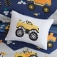 preview thumbnail 8 of 11, Intelligent Design Kids Gavin Monster Truck Blue Comforter Set