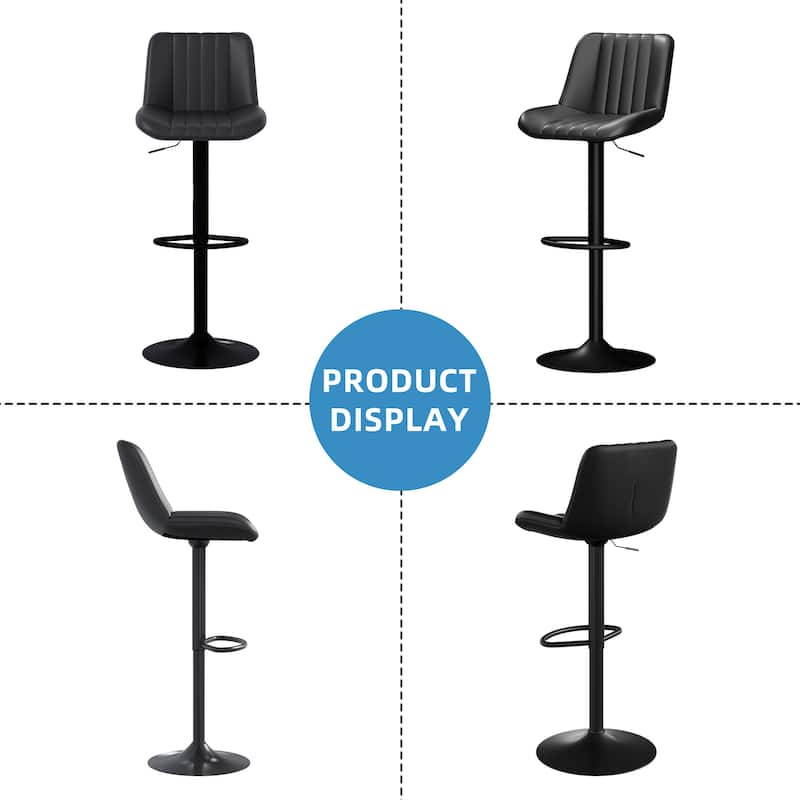 Bar Stool with 360° Swivel - Modern Kitchen & Home Bar Seating，Set of 2