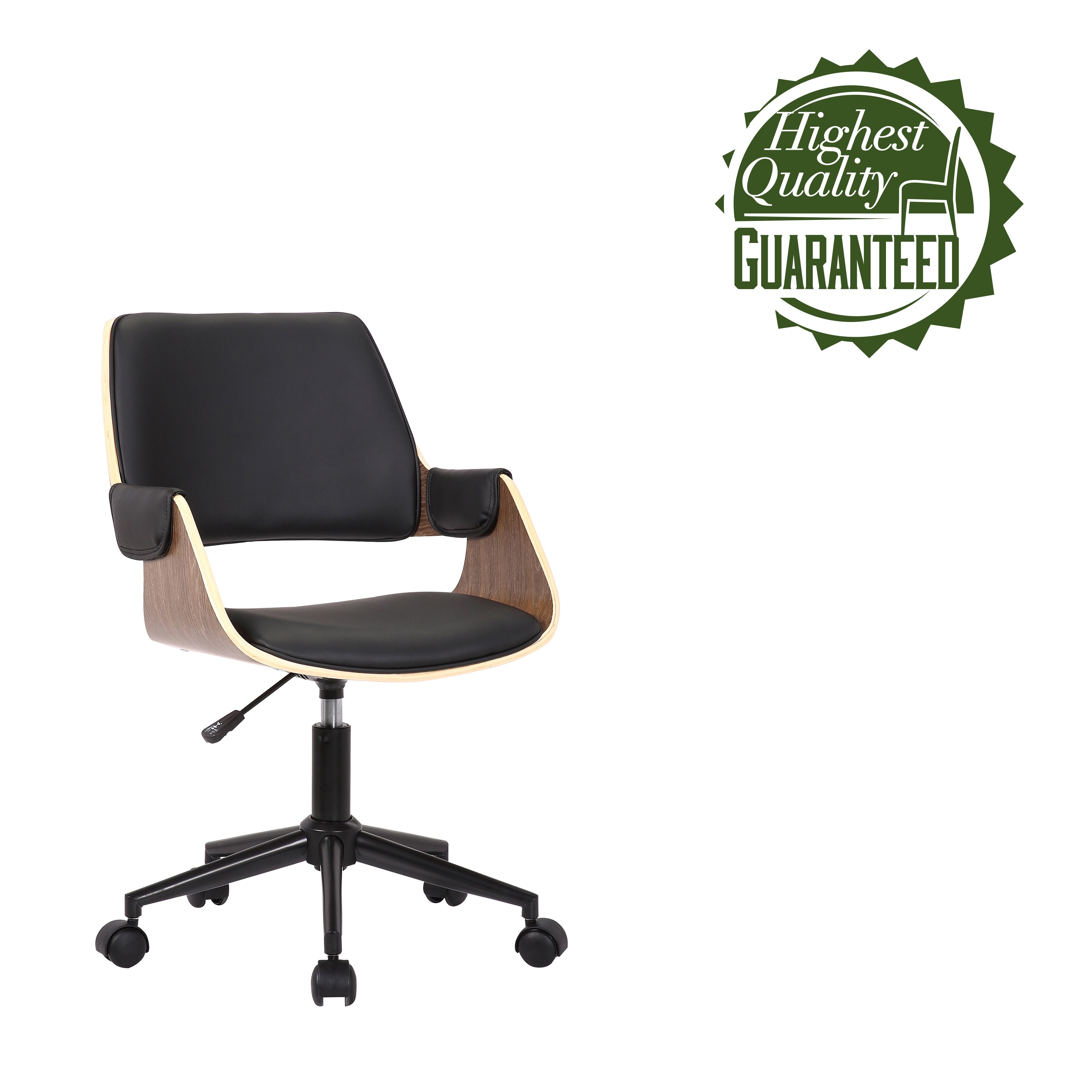 Shop Porthos Home Rey Office Chair Pu Leather Iron Legs Roller Wheels On Sale Overstock 32222490
