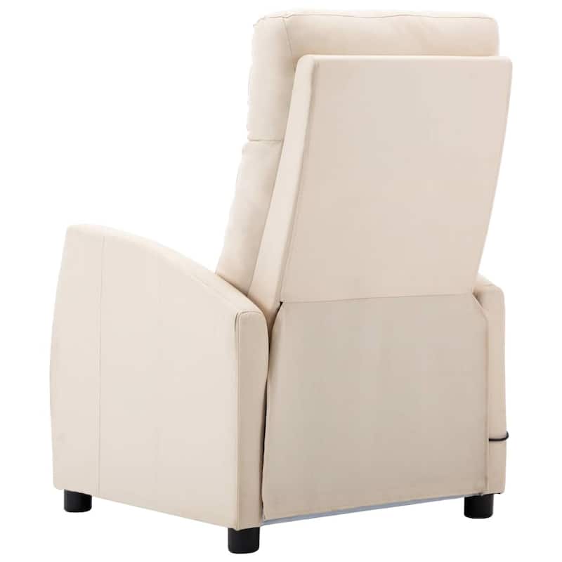 vidaXL Massage Recliner Chair Adjustable Push Armchair for Elderly Fabric - 26.4" x 33.9" x 39.4"