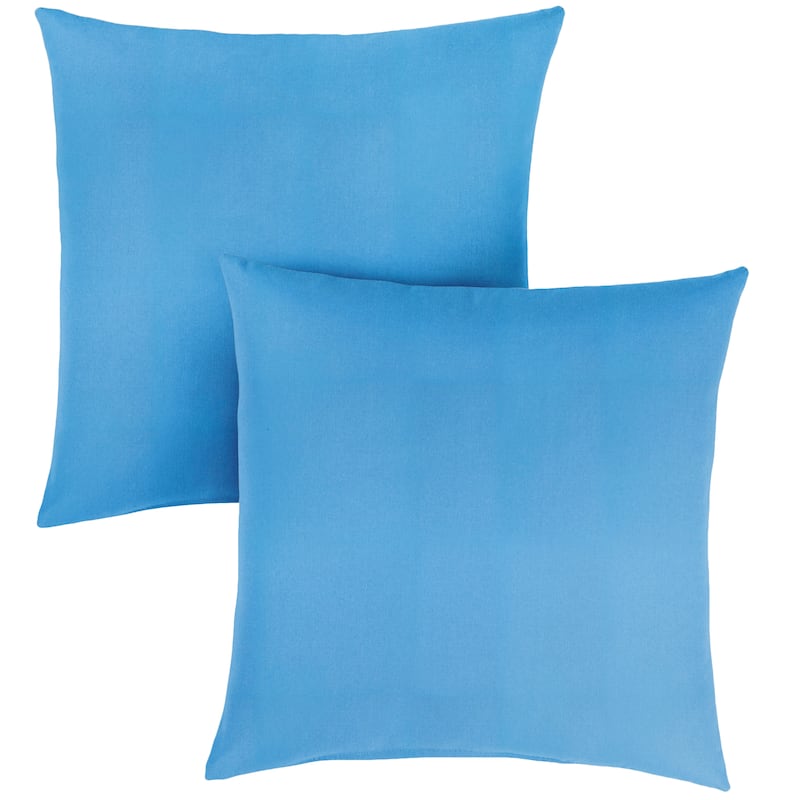 Sorra Home Sunbrella Outdoor Knife Edge Pillow Set of 2 - Canvas Capri