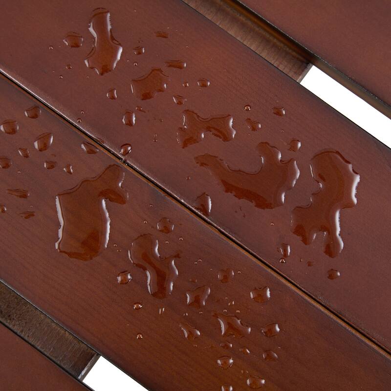 Anmytek 8 Person Round Picnic Table with Benches Solid Wood Outdoor Patio Garden Backyard Set