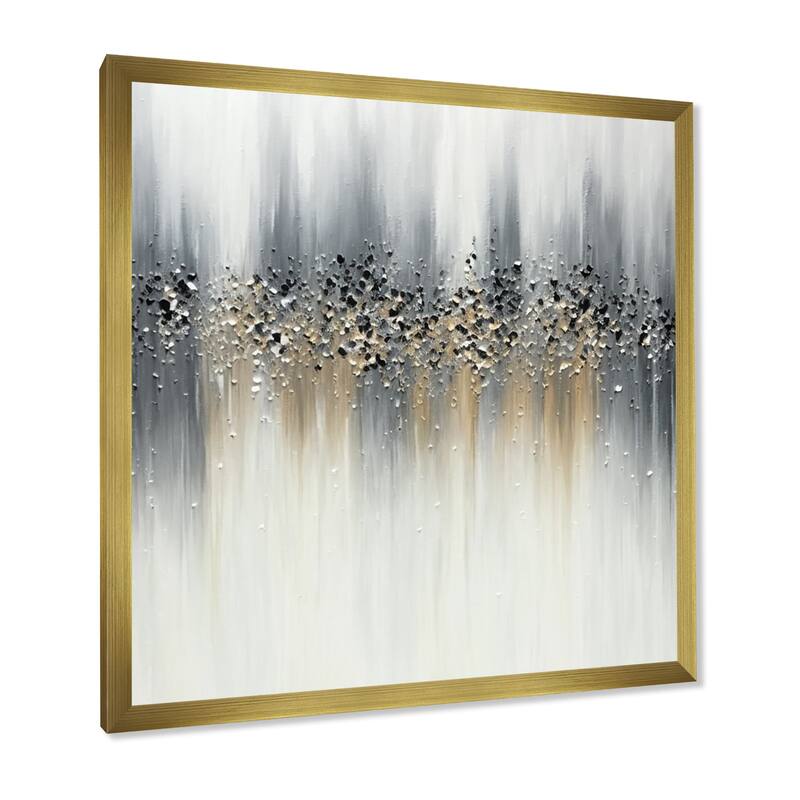 Designart " Gentle Gray Serenity" Abstract Painting Framed Canvas Prints