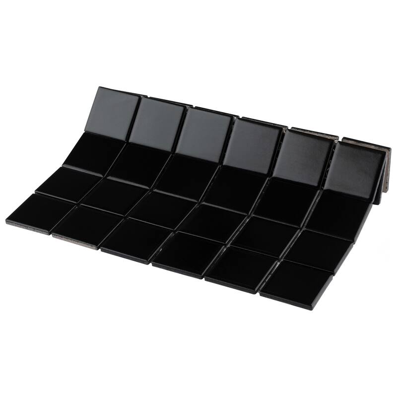 Merola Tile Metro Quad Matte Black 11-3/4" x 11-3/4" Porcelain Floor and Wall Tile - Case (10 Tiles)