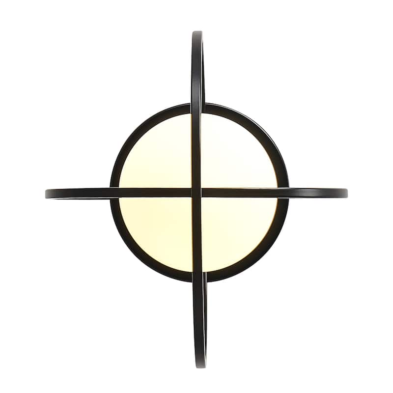 1-Light Semi-Flushmount Iron Metal Lamp with Frosted Glass Shade
