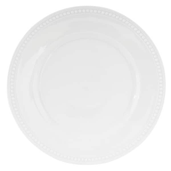 Everyday White Set of 4 Beaded Dinner Plate, 10.5-Inch - 10.5 Inch