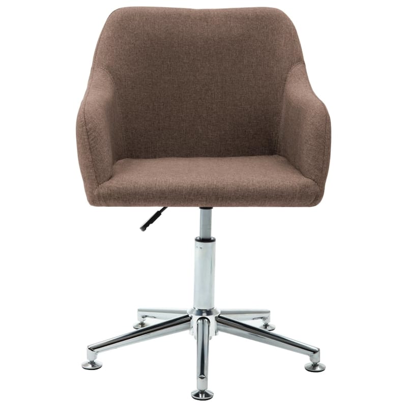 vidaXL Dining Chair 2 Pcs 360 Degrees Swivel Accent Chair with Arms Fabric - 21.7" x 20.9" x (30.7"-36.2")