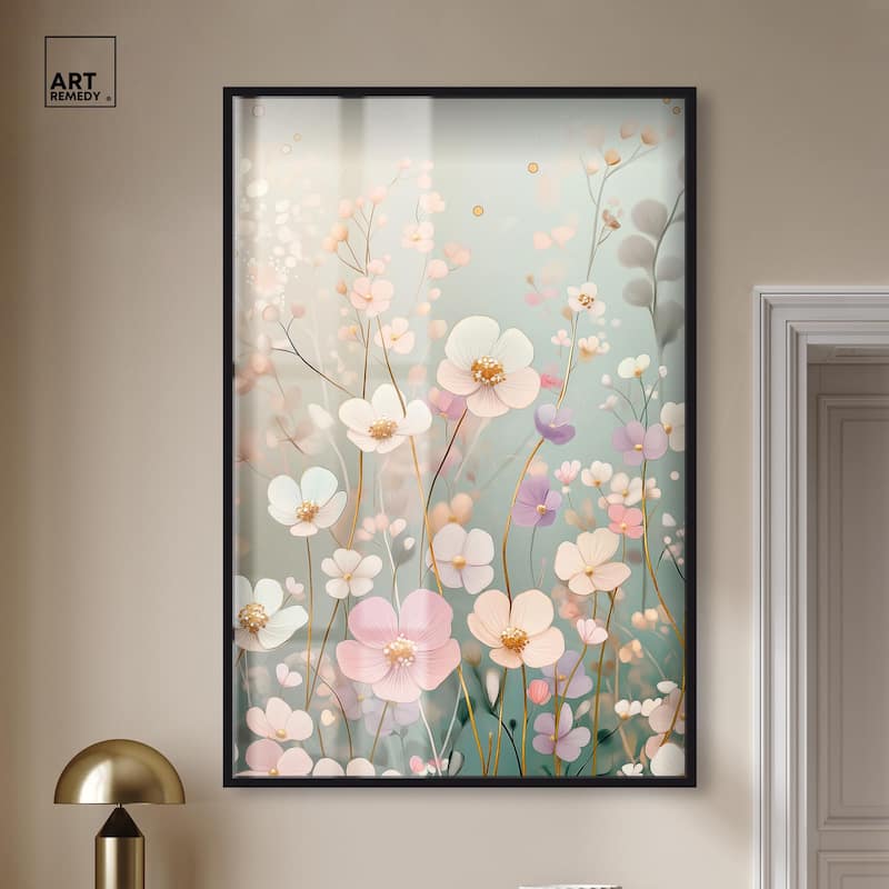 Tiny Blooms I Shadowbox by Art Remedy