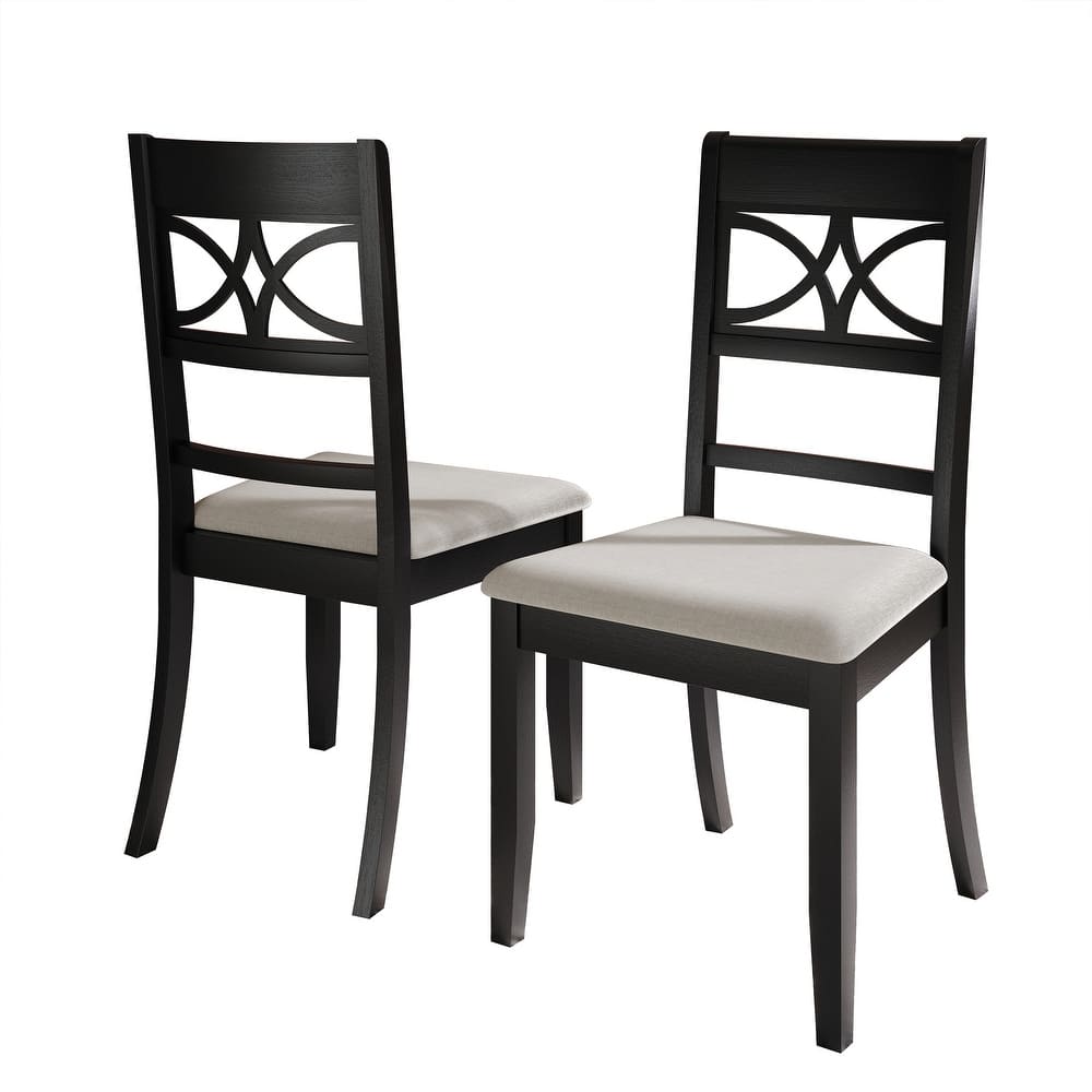 CraftPorch Mid-Century Modern Wooden Dining Chairs (Set of 2)