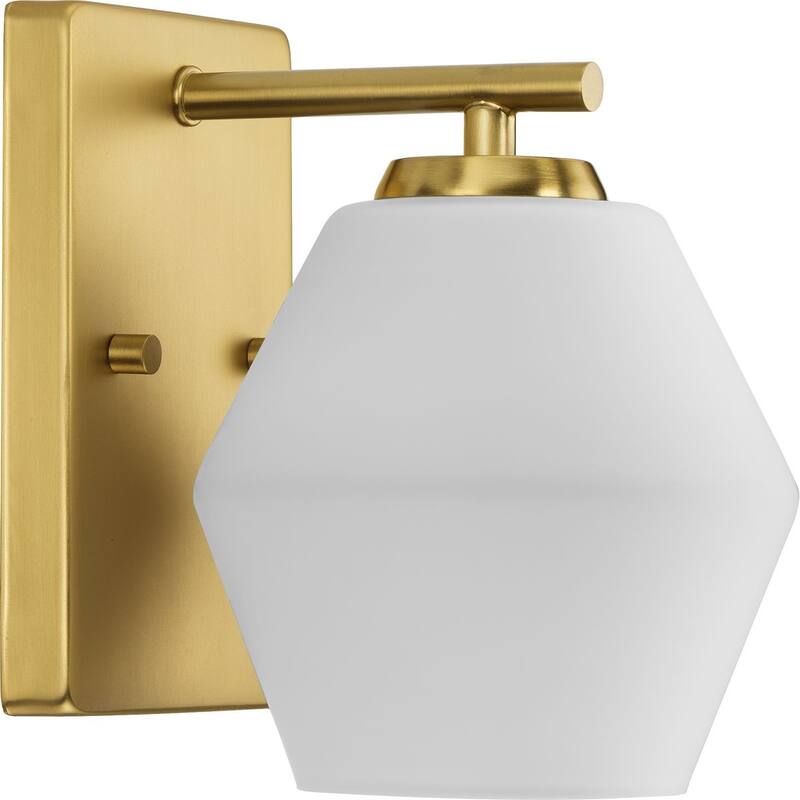 Copeland Collection One-Light Brushed Gold Mid-Century Modern Vanity Light - 6 in x 7 in x 8 in - 6 in x 7 in x 8 in