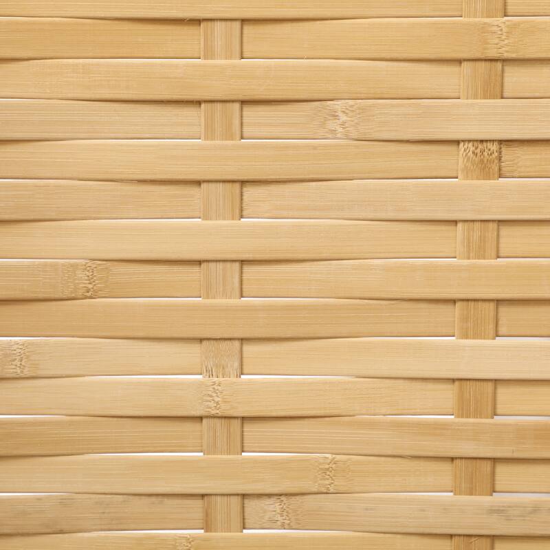 HOMCOM 4 Panel Room Divider, 5.5' Tall Bamboo Portable Folding Privacy Screens, Natural