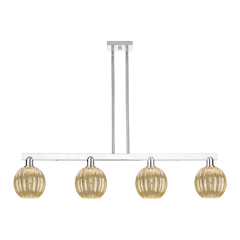Innovations Lighting Urban Downtown - Preston - 4 Light 48" Globe Shade Stem Hung Island Light