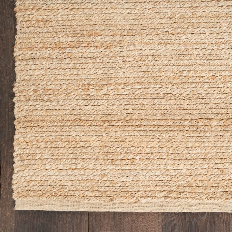 Nourison Natural Jute Indoor only Solid Area Rug - 3' x 5' - Bleached
