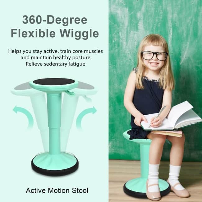Height Adjustable Active Learning Stool Wobble Chair