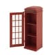 preview thumbnail 13 of 18, Red Wooden Vintage London Booth 2 Shelf Telephone Storage Unit