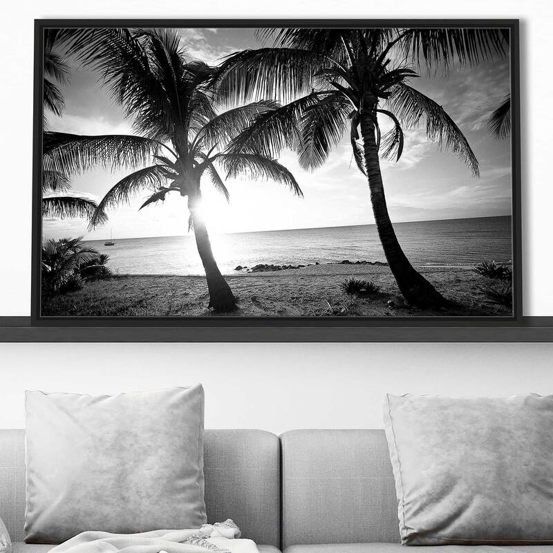"BW Bimini Sunset" Print on Floating Canvas
