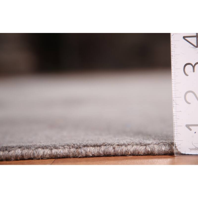 Gray Gabbeh Oriental Area Rug Hand-Knotted Wool Carpet - 9'4" x 12'2"