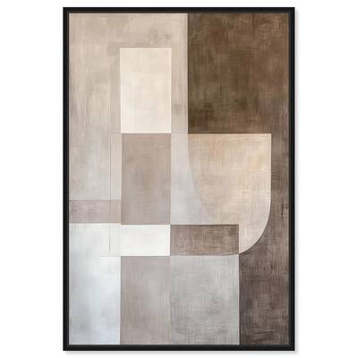Neutral Tone Blocks I Canvas by Art Remedy